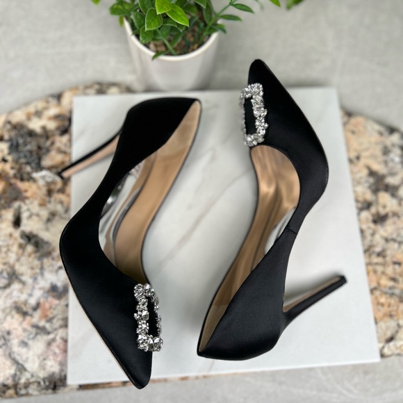Badgley mischka black Cher Crystal Embellished Pump size 9 new - Picture 5 of 16
